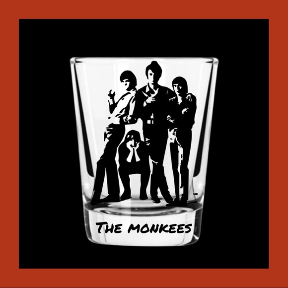 Set of 4 The Monkees Shot Glasses WITH MATCHING GIFT BOXES - Picture 4 of 5